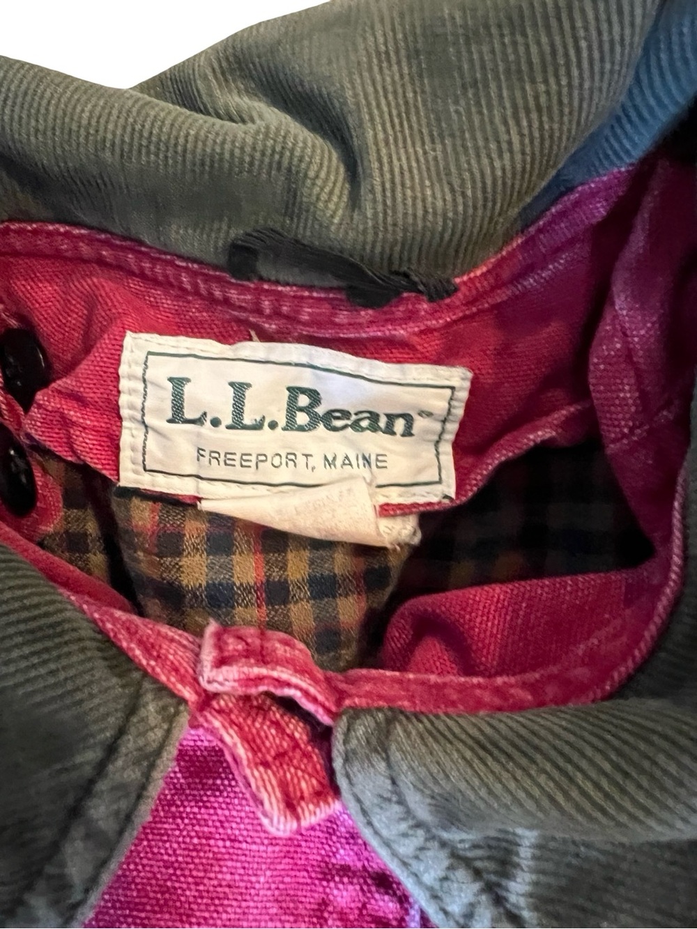 Vintage L.L.Bean Cranberry Barn Coat | Corduroy Collar | Made in USA - Picture 5 of 7